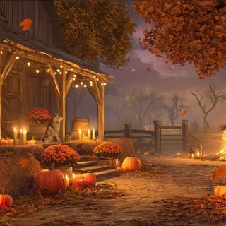 Cozy Halloween autumn wallpaper