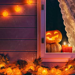 Cozy Halloween autumn wallpaper