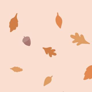 Autumn pastel orange wallpaper