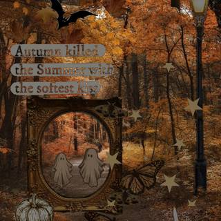 Cozy Halloween autumn wallpaper