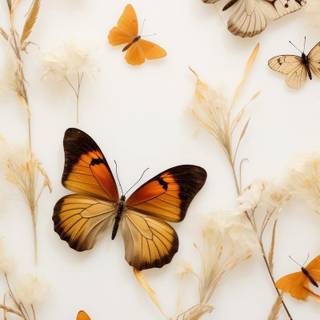 Autumn pastel orange wallpaper