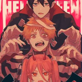 Chainsaw Man Halloween wallpaper