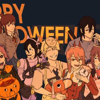 Chainsaw Man Halloween wallpaper