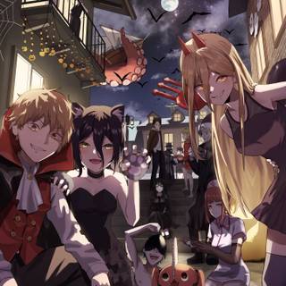 Chainsaw Man Halloween wallpaper