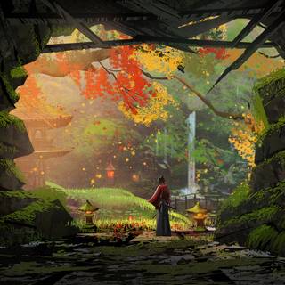 Autumn art 4k wallpaper