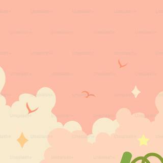 Autumn pastel orange wallpaper