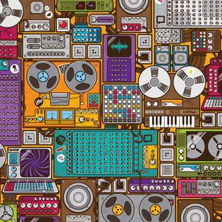 Vintage audio wallpaper