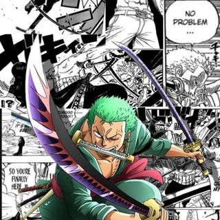Zoro manga panel wallpaper