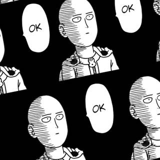 Saitama black wallpaper