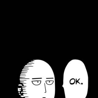 Saitama black wallpaper