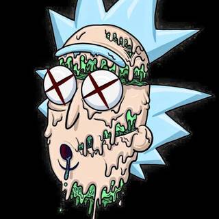 Rick and Morty drippy wallpaper