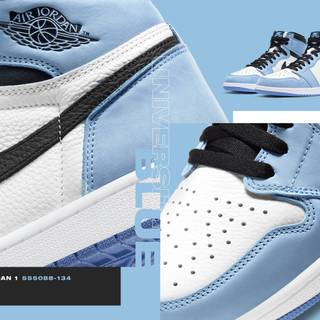 Jordan 1 University blue wallpaper
