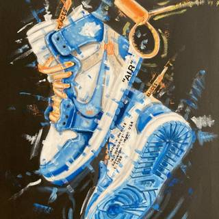 Jordan 1 University blue wallpaper