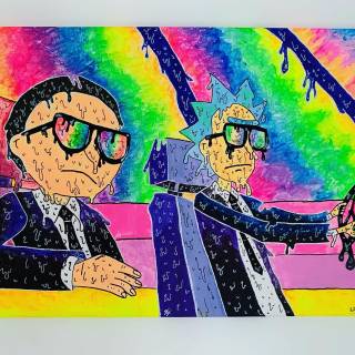 Rick and Morty drippy wallpaper