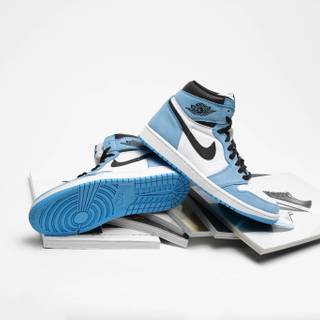 Jordan 1 University blue wallpaper