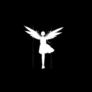 Black and white angel wallpaper