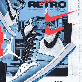 Jordan 1 University blue wallpaper