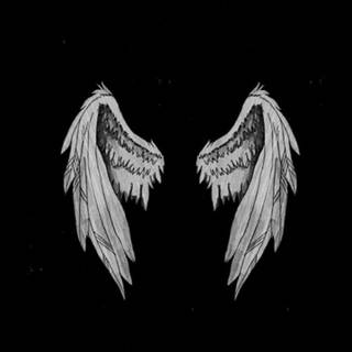 Black and white angel wallpaper