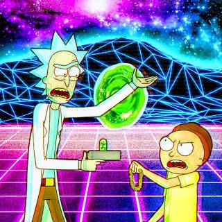 Rick and Morty drippy wallpaper
