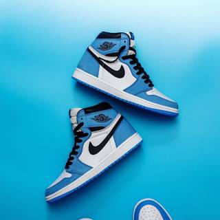 Jordan 1 University blue wallpaper