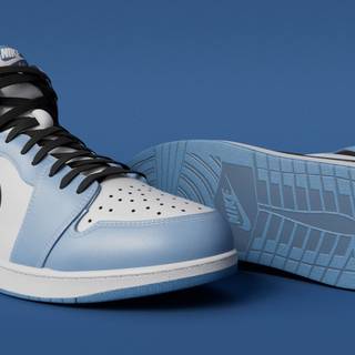 Jordan 1 University blue wallpaper