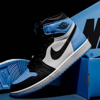 Jordan 1 University blue wallpaper