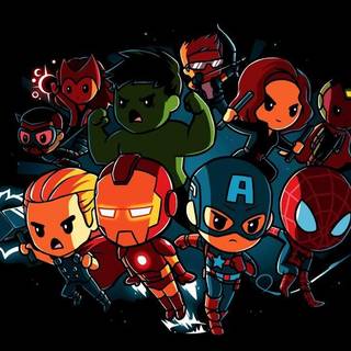 iPhone 4k cartoon Avengers wallpaper