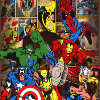 iPhone 4k cartoon Avengers wallpaper