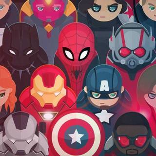 iPhone 4k cartoon Avengers wallpaper