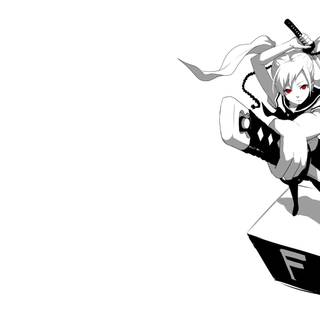 Computer anime white wallpaper