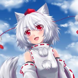 Computer anime white wallpaper