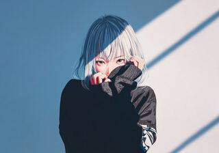 Computer anime white wallpaper