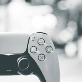 Black and white PS5 PFP wallpaper