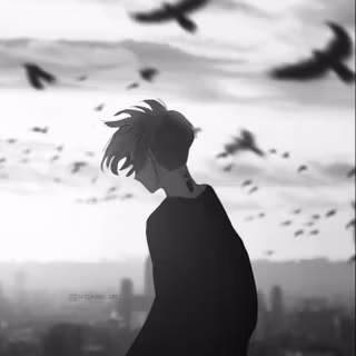 Anime dark grey wallpaper