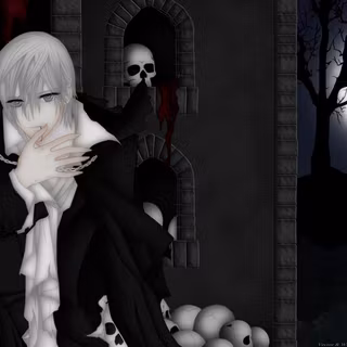 Anime dark grey wallpaper