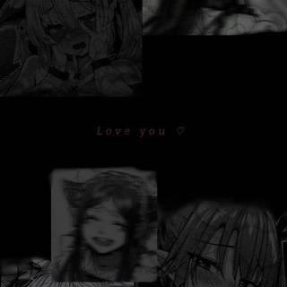 Anime dark grey wallpaper