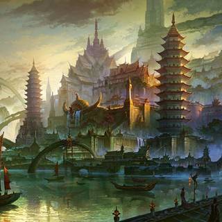 Fantasy architecture wallpaper