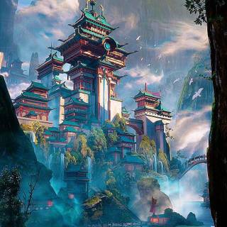 Fantasy architecture wallpaper