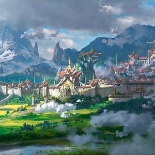 Fantasy architecture wallpaper