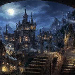 Fantasy architecture wallpaper