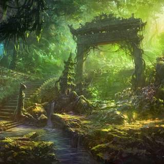 Fantasy architecture wallpaper