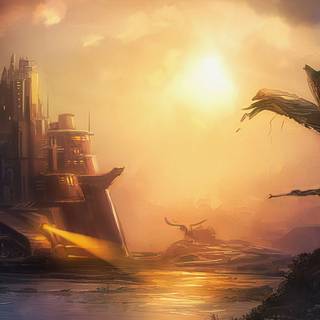 Fantasy architecture wallpaper