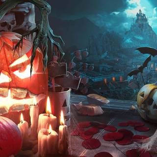 Gamer Halloween wallpaper