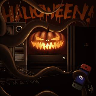 Gamer Halloween wallpaper