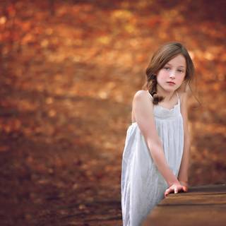 Cute girl autumn wallpaper