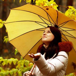 Cute girl autumn wallpaper