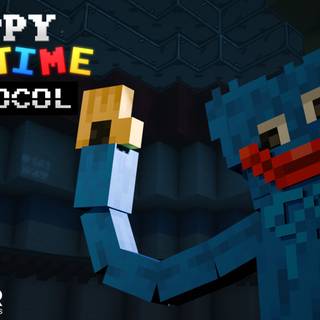 Minecraft Huggy Wuggy wallpaper