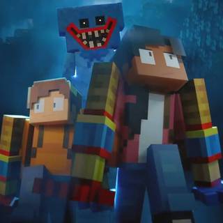 Minecraft Huggy Wuggy wallpaper