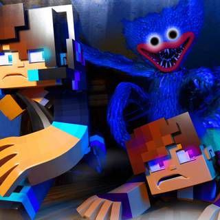 Minecraft Huggy Wuggy wallpaper