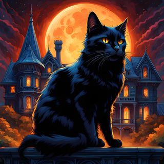 Halloween animals AI wallpaper